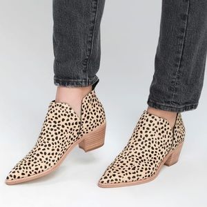 Dolce Vita Sonni Leopard Calf-Hair Ankle Boots